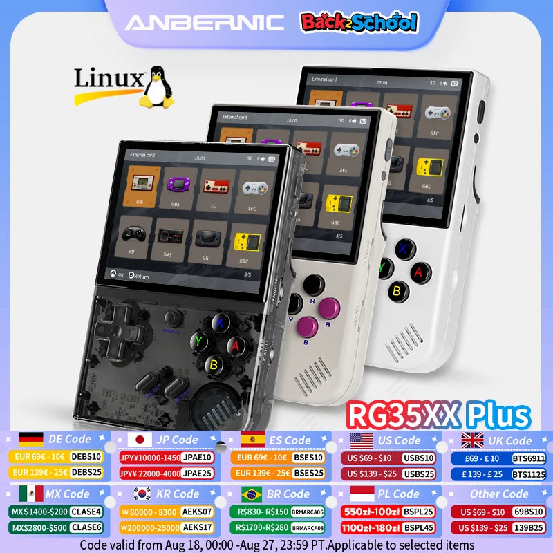 RG35XX plus Retro Handheld Game Player Console 5000+ Classic Games Support Wireless/Wired Controlle HD-MI TV Output